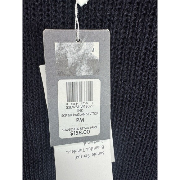 Eileen Fisher Fine Gauge Linen Mesh Scoop Neck Raglan Sleeve Top Size: PM - Picture 6 of 10